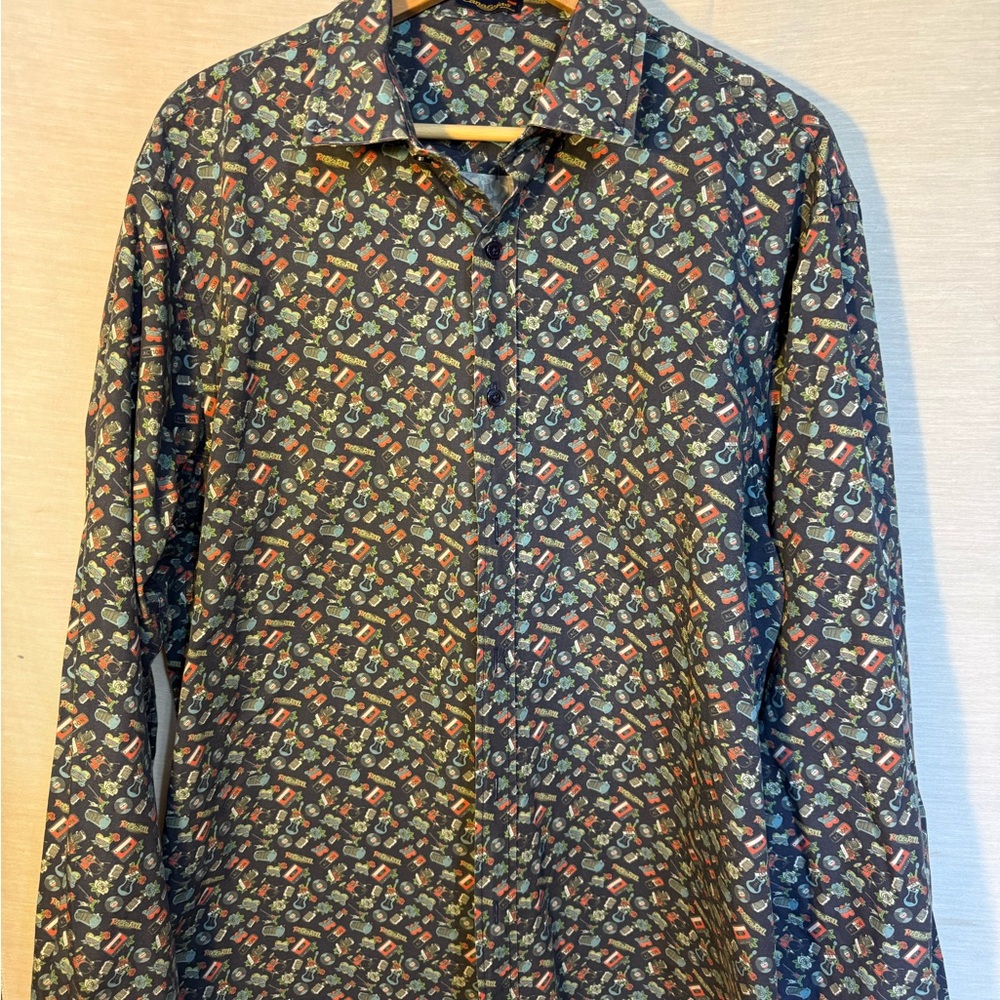 Canalejas Madrid Music Print Button Down Shirt